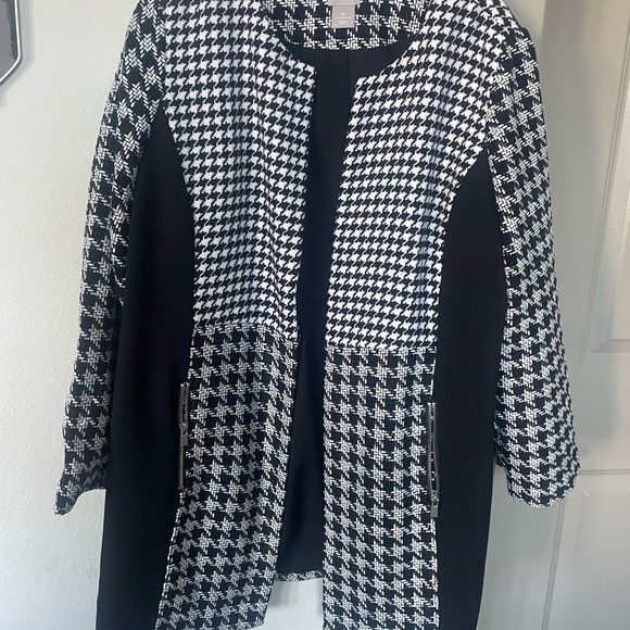 Coats | Chicos Houndstooth Jacket 